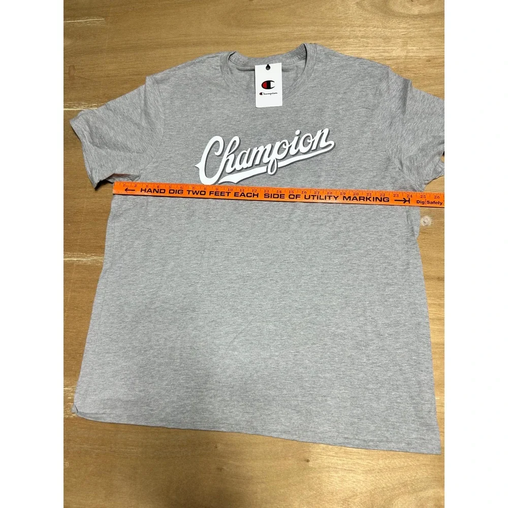 Champion Classic Graphic Tee Men 2XL Oxford‎ Gray Script Logo GT23H 5860F8 806 - Picture 7 of 8